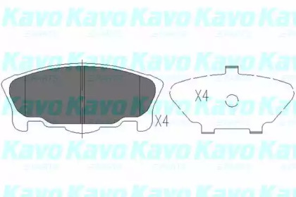 Комплект тормозных колодок (KAVO PARTS: KBP-1507)