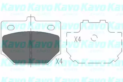 Комплект тормозных колодок (KAVO PARTS: KBP-1509)