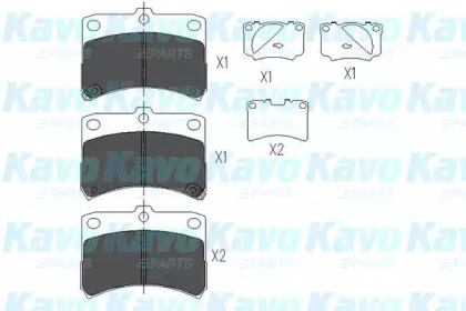 Комплект тормозных колодок (KAVO PARTS: KBP-1510)