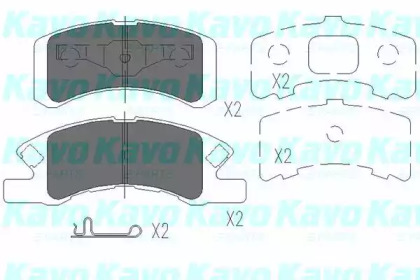 Комплект тормозных колодок (KAVO PARTS: KBP-1511)