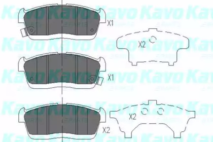 Комплект тормозных колодок (KAVO PARTS: KBP-1515)