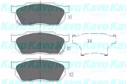 Комплект тормозных колодок (KAVO PARTS: KBP-2001)