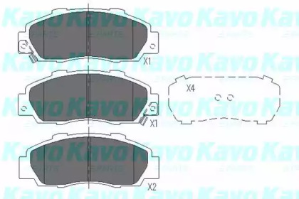 Комплект тормозных колодок (KAVO PARTS: KBP-2002)