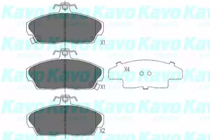 Комплект тормозных колодок (KAVO PARTS: KBP-2006)