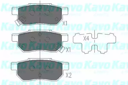 Комплект тормозных колодок (KAVO PARTS: KBP-2007)