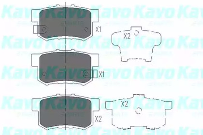 Комплект тормозных колодок (KAVO PARTS: KBP-2008)