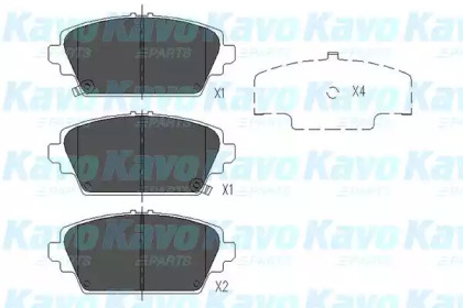 Комплект тормозных колодок (KAVO PARTS: KBP-2012)