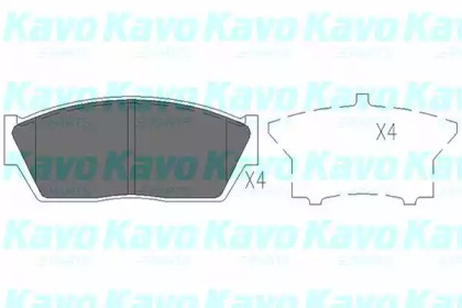 Комплект тормозных колодок (KAVO PARTS: KBP-2017)