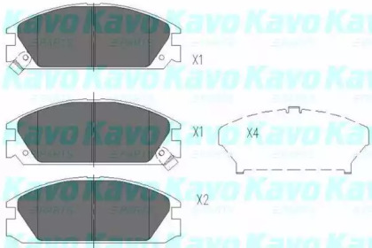 Комплект тормозных колодок (KAVO PARTS: KBP-2020)