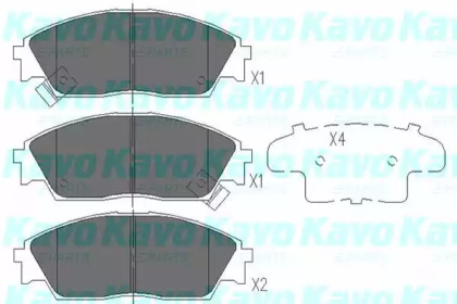 Комплект тормозных колодок (KAVO PARTS: KBP-2022)