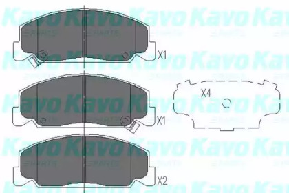 Комплект тормозных колодок (KAVO PARTS: KBP-2024)