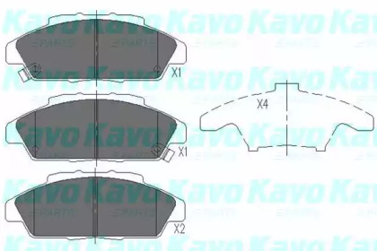 Комплект тормозных колодок (KAVO PARTS: KBP-2025)