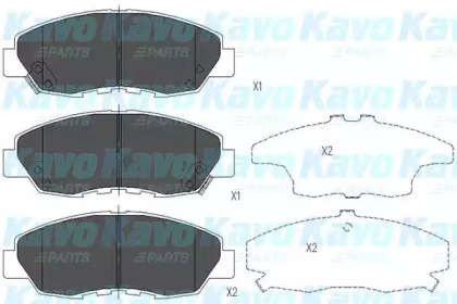 Комплект тормозных колодок (KAVO PARTS: KBP-2026)