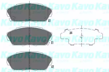 Комплект тормозных колодок (KAVO PARTS: KBP-2027)