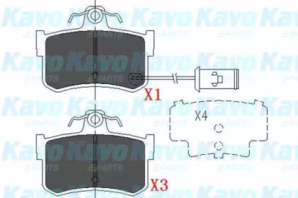 Комплект тормозных колодок (KAVO PARTS: KBP-2028)