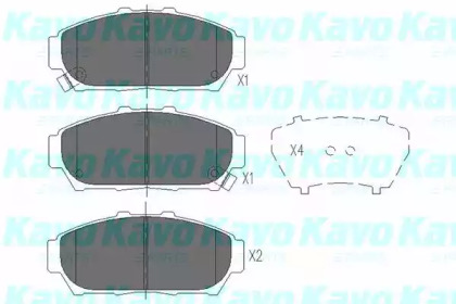 Комплект тормозных колодок (KAVO PARTS: KBP-2030)