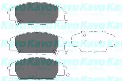 Комплект тормозных колодок (KAVO PARTS: KBP-2031)