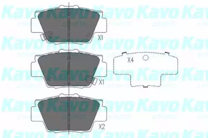 Комплект тормозных колодок (KAVO PARTS: KBP-2032)