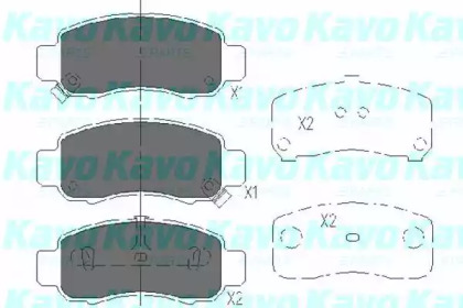 Комплект тормозных колодок (KAVO PARTS: KBP-2033)