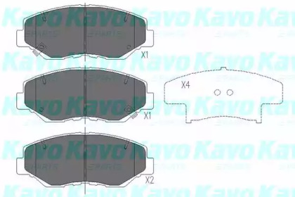 Комплект тормозных колодок (KAVO PARTS: KBP-2034)