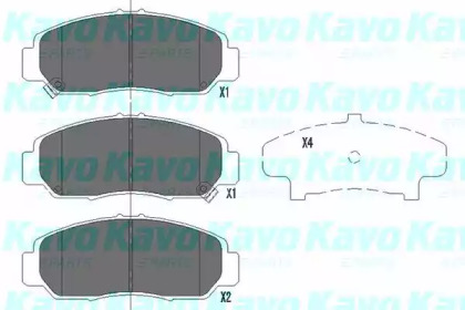 Комплект тормозных колодок (KAVO PARTS: KBP-2037)