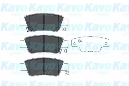 Комплект тормозных колодок (KAVO PARTS: KBP-2042)