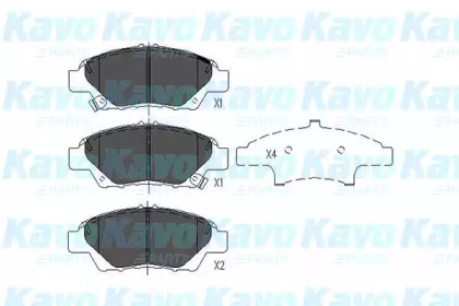 Комплект тормозных колодок (KAVO PARTS: KBP-2045)