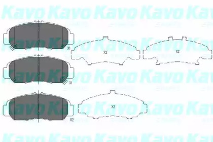 Комплект тормозных колодок (KAVO PARTS: KBP-2047)