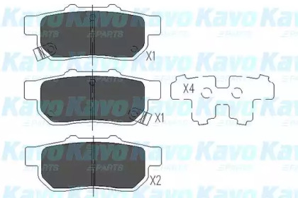 Комплект тормозных колодок (KAVO PARTS: KBP-2049)