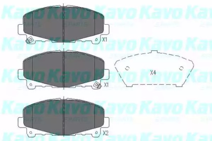 Комплект тормозных колодок (KAVO PARTS: KBP-2050)