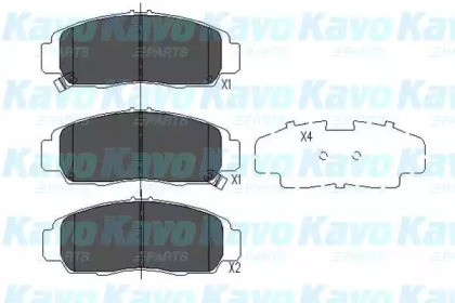 Комплект тормозных колодок (KAVO PARTS: KBP-2052)