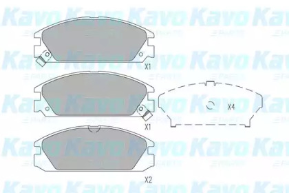 Комплект тормозных колодок (KAVO PARTS: KBP-2055)