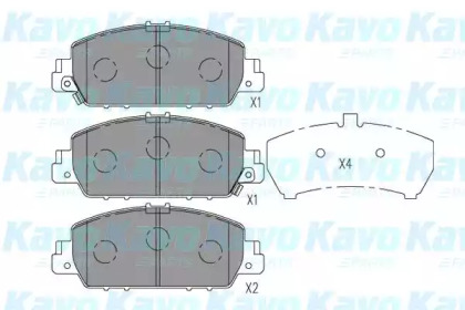 Комплект тормозных колодок (KAVO PARTS: KBP-2058)