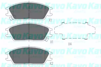 Комплект тормозных колодок (KAVO PARTS: KBP-3001)