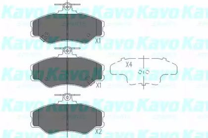 Комплект тормозных колодок (KAVO PARTS: KBP-3002)