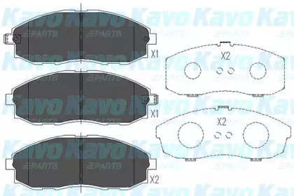 Комплект тормозных колодок (KAVO PARTS: KBP-3003)