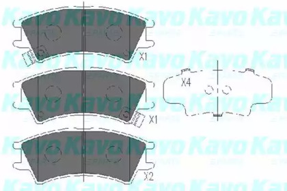 Комплект тормозных колодок (KAVO PARTS: KBP-3004)