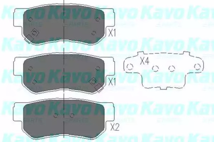 Комплект тормозных колодок (KAVO PARTS: KBP-3005)