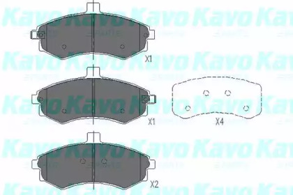 Комплект тормозных колодок (KAVO PARTS: KBP-3006)