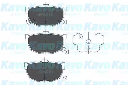 Комплект тормозных колодок (KAVO PARTS: KBP-3007)