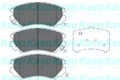 Комплект тормозных колодок (KAVO PARTS: KBP-3008)