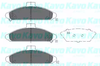 Комплект тормозных колодок (KAVO PARTS: KBP-3011)