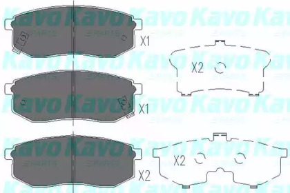 Комплект тормозных колодок (KAVO PARTS: KBP-3013)