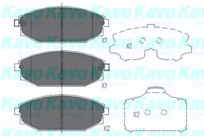 Комплект тормозных колодок (KAVO PARTS: KBP-3014)