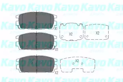 Комплект тормозных колодок (KAVO PARTS: KBP-3017)