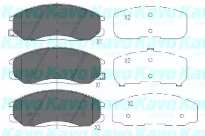 Комплект тормозных колодок (KAVO PARTS: KBP-3019)