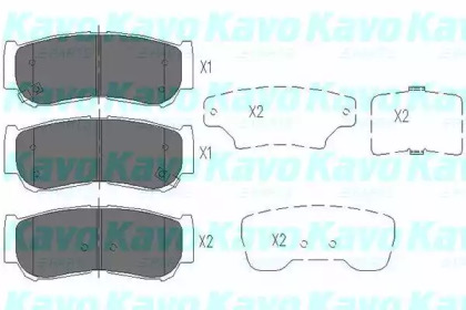 Комплект тормозных колодок (KAVO PARTS: KBP-3024)