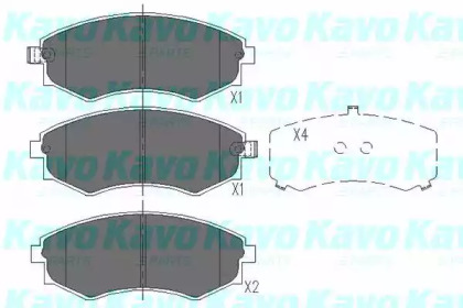 Комплект тормозных колодок (KAVO PARTS: KBP-3027)