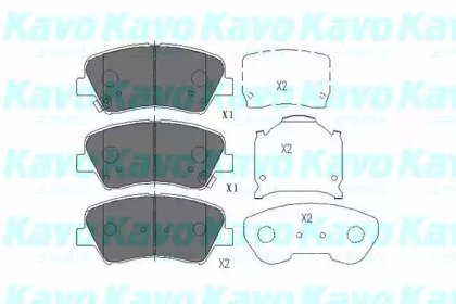 Комплект тормозных колодок (KAVO PARTS: KBP-3030)