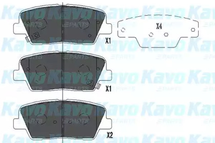 Комплект тормозных колодок (KAVO PARTS: KBP-3034)